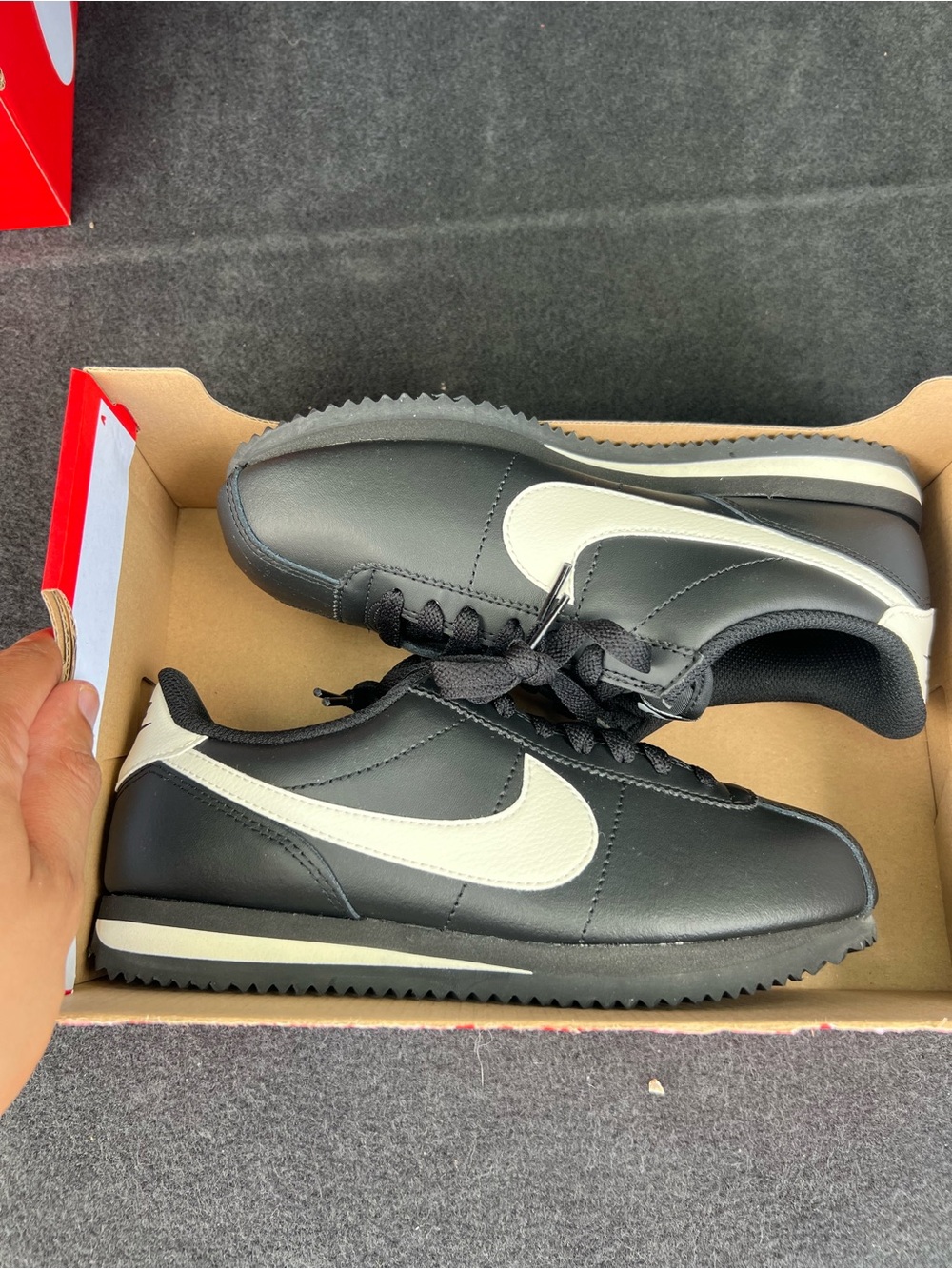 Nike Cortez Black Pale Ivory Sneaker Women's Size 6 DN1791-006 - Picture 8 of 8